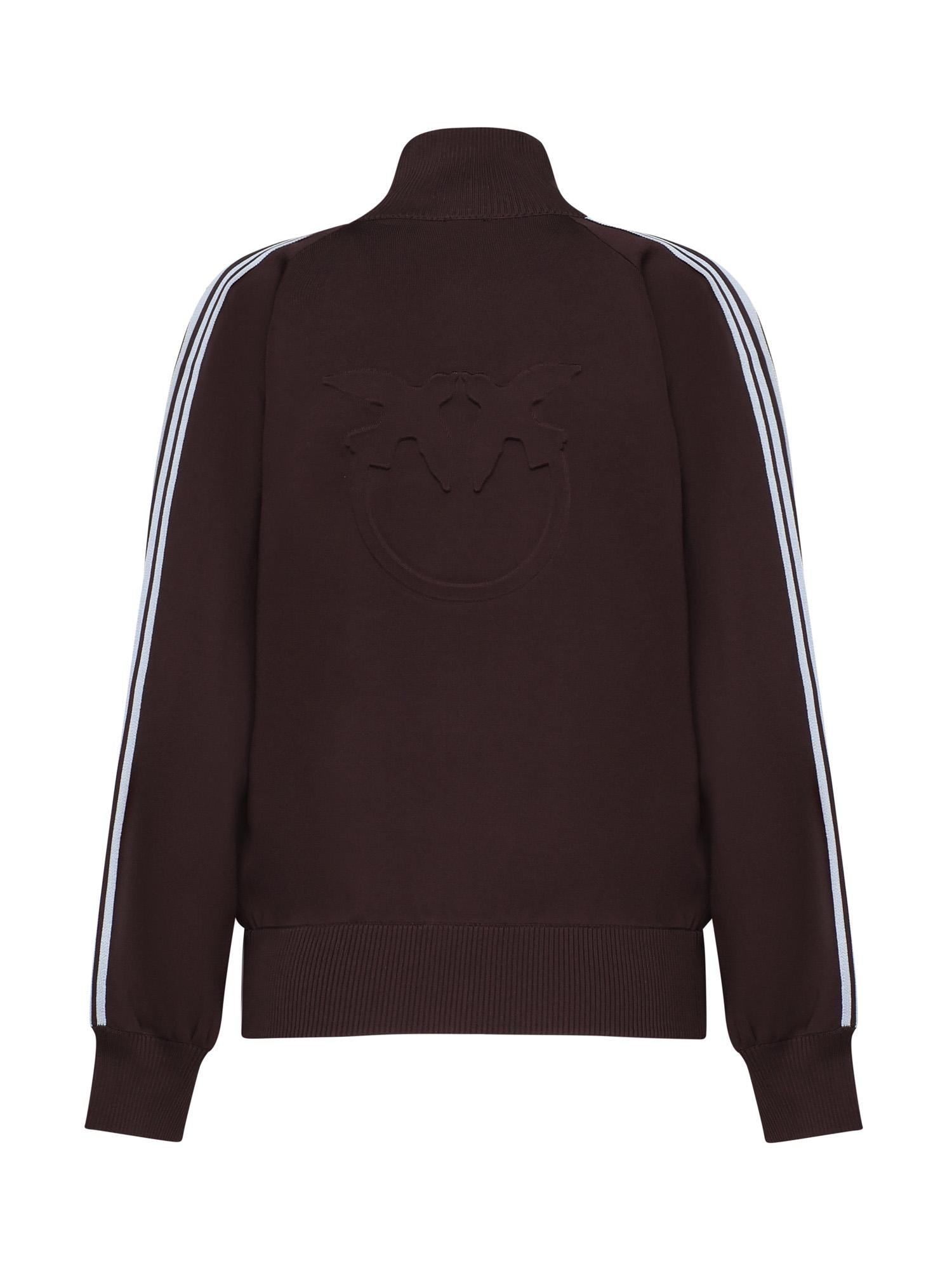 Felpa con zip e logo<BR/> 105391 A2FQR57 PINKO