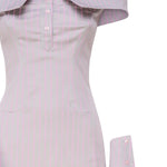 Abito Blake SS24RTWDR094 STRETCH COTTONGREY/PINK PINSTRIPE POSTER GIRL