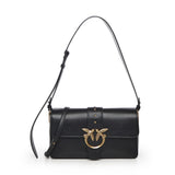 BORSA A SPALLA IN PELLE CON LOGO 104524 A0QOZ99Q PINKO
