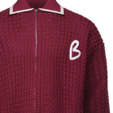 Giacca in maglia con zip KN014 RED BONSAI