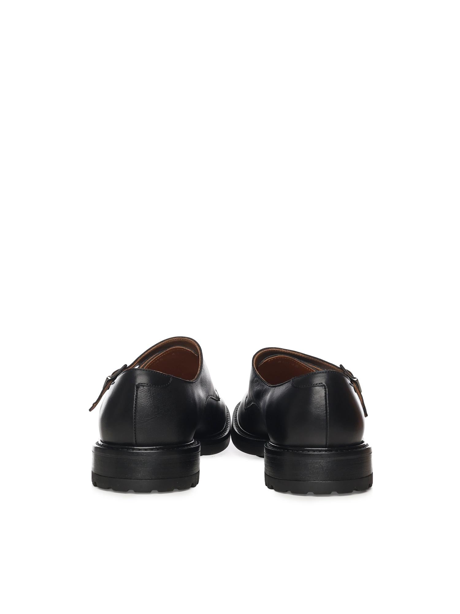 Scarpe Monk strap in pelle 68046 NERO ALEXANDER HOTTO