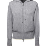 Cardigan con zip in lana e cashmere 105491 A2Q9II2 PINKO