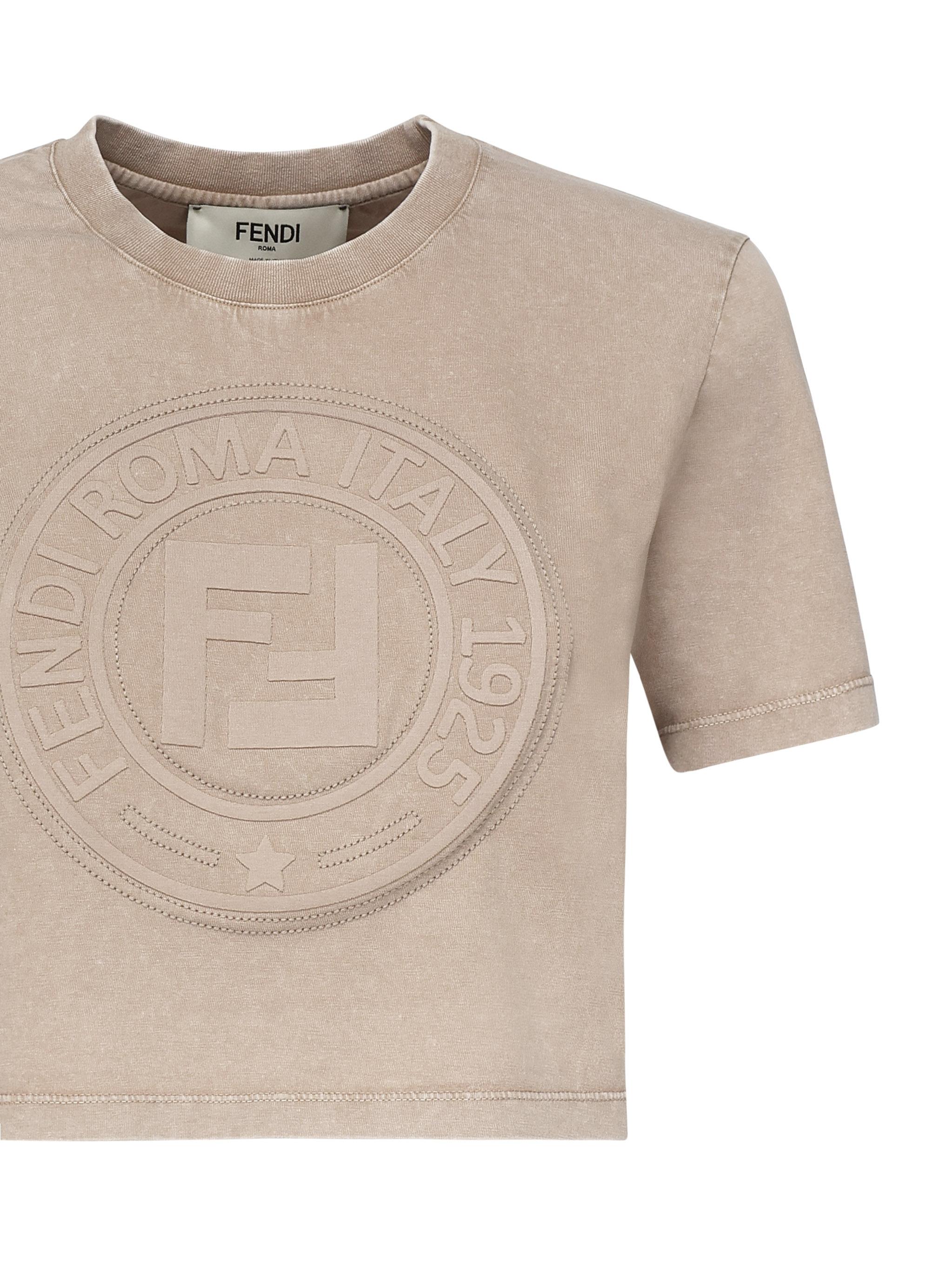 T-shirt cropped con logo<BR/> FS9715 ASNIF1RX7 FENDI