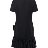 Abito corto in crepe couture 7B0VAGF8 1CF0NO VALENTINO GARAVANI