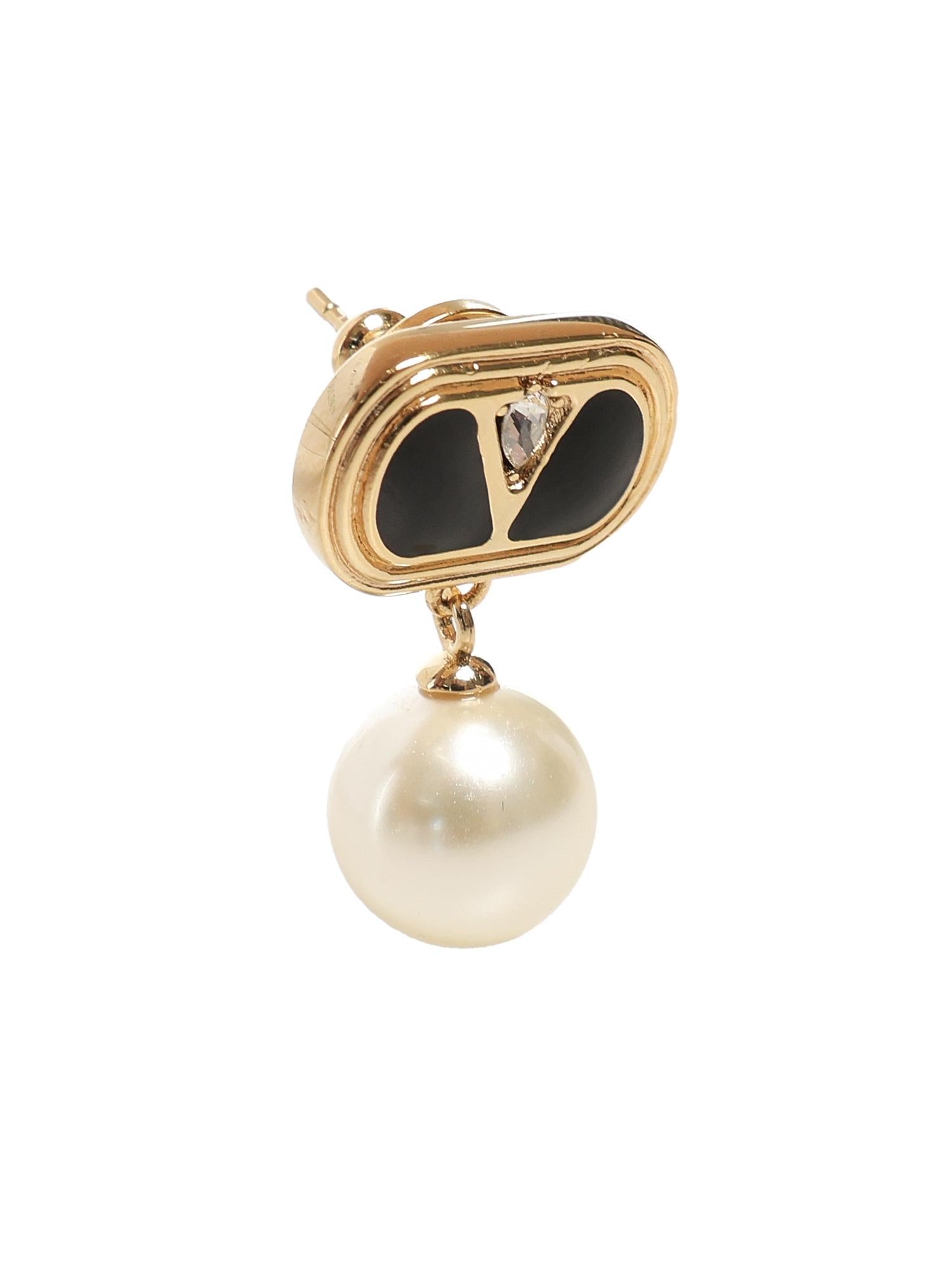 Orecchini Ovalette con smato, cristalli e perle 6W2J0X91 NBSRFR VALENTINO GARAVANI