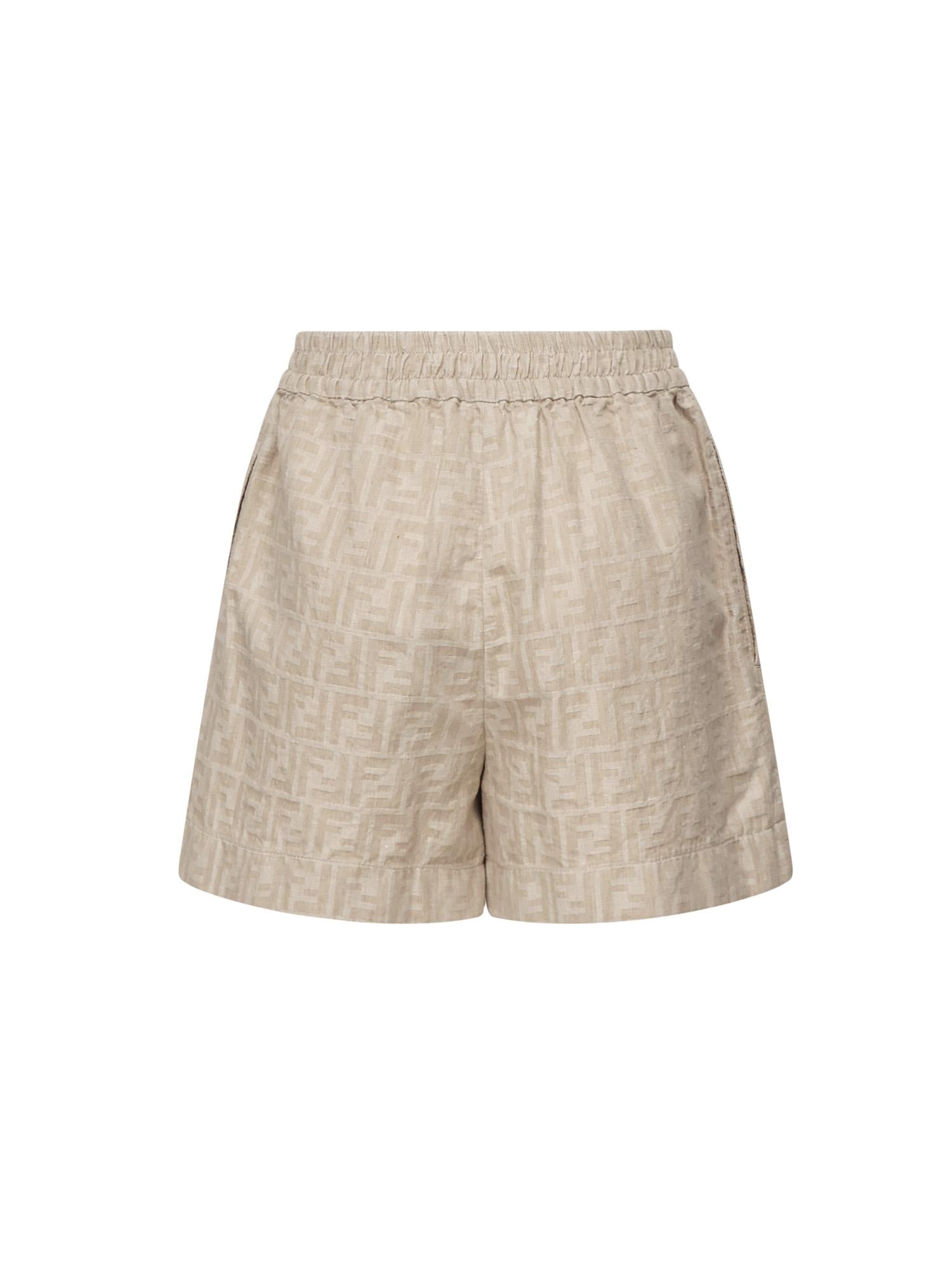 Short in chambray FF jacquard<BR/> FLP870 ASMFF1SAZ FENDI