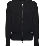 Cardigan con zip in lana e cashmere 105491 A2Q9Z99 PINKO