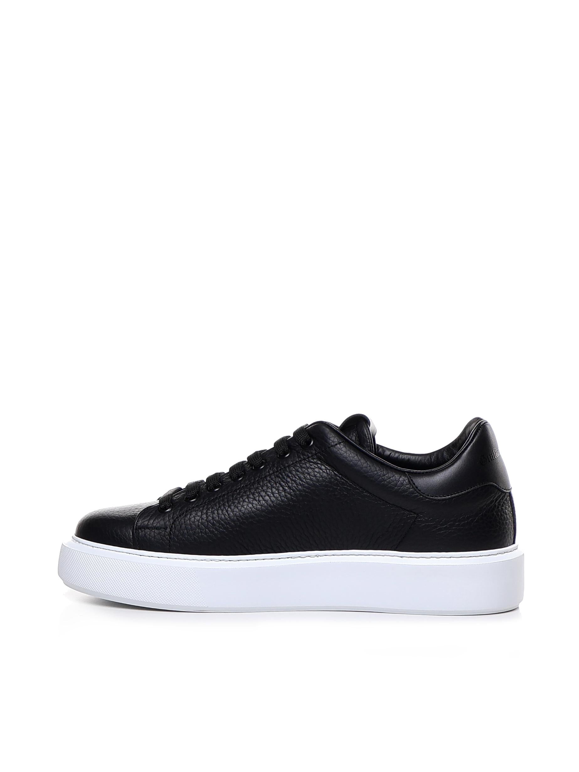 Sneakers Fire1 in pelle<BR/> FIRE 1 BOTTOLATOBLACK GIULIANO GALIANO