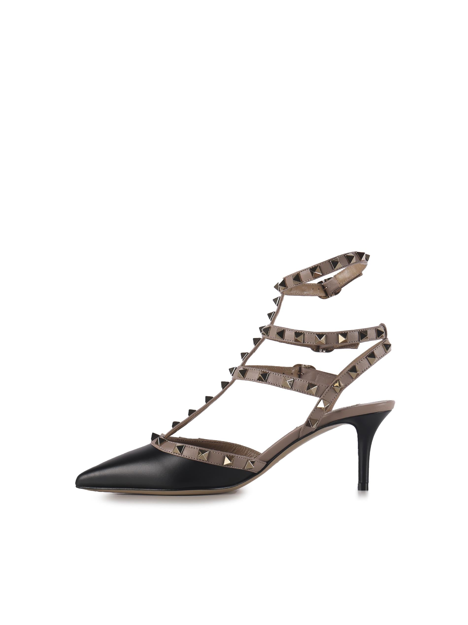 Slingback Rockstud in pelle liscia 6W2S0375 VODN91 VALENTINO GARAVANI