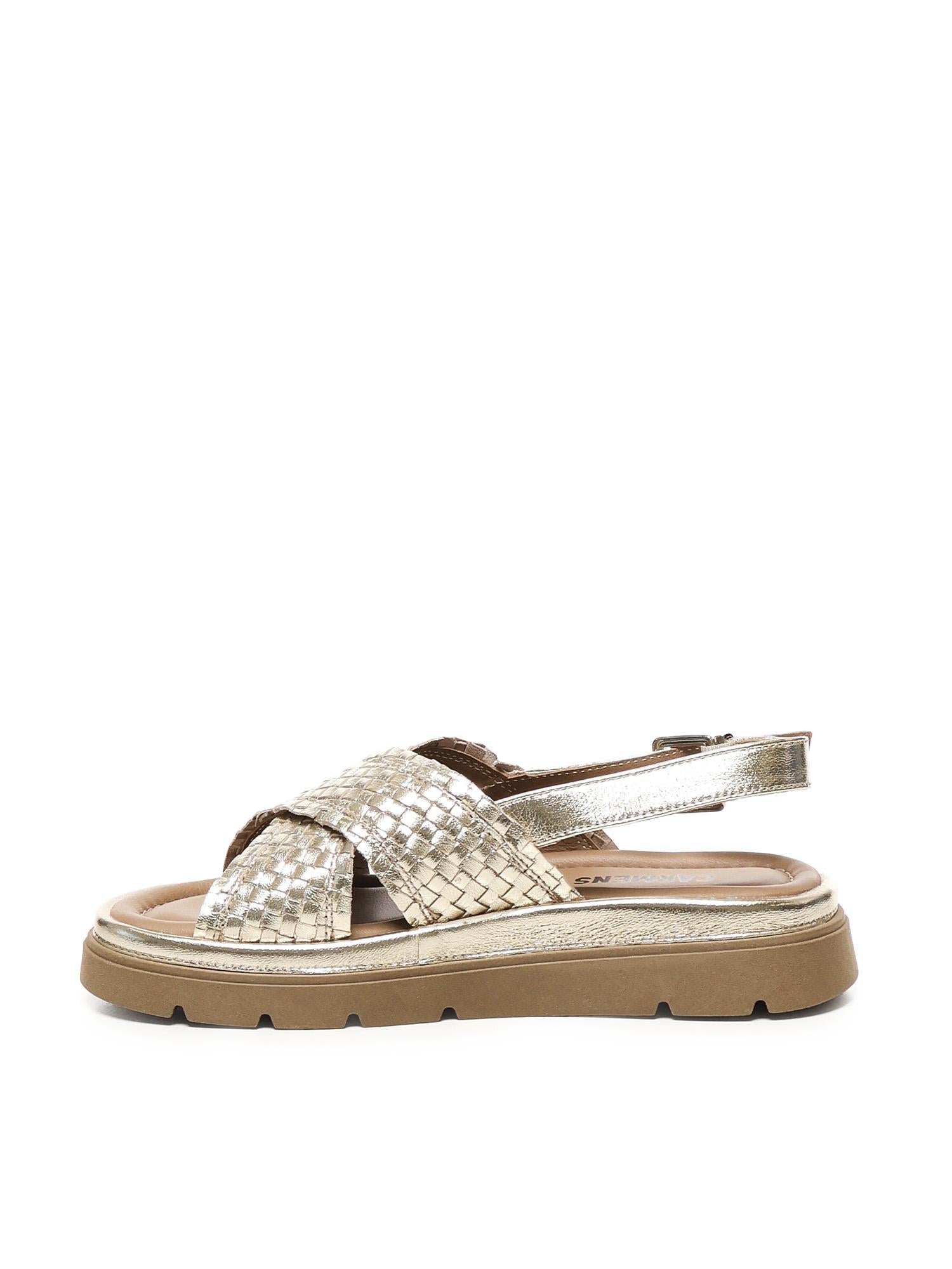 Sandalo flat Thea Tress A55379 PLATINO CARMENS