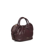 Borsa in pelle con logo<BR/> BIBP9E702 PRUGNA BIASIA