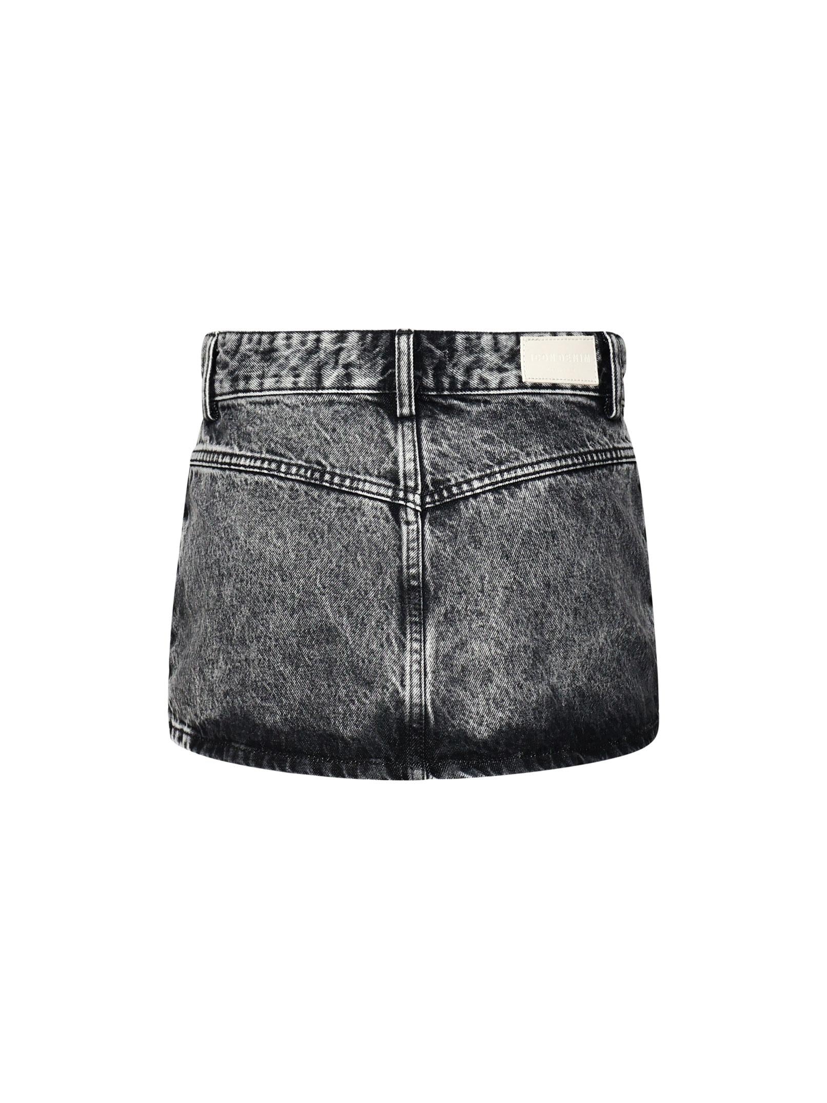 Minigonna effetto aged in denim di cotone GIO 8020 ICON DENIM