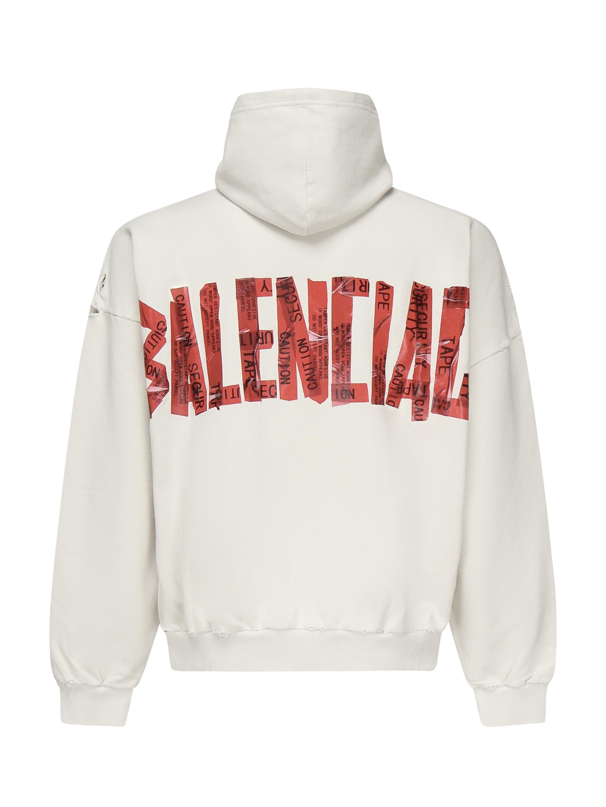 Hoodie Con Zip Security Tape 826162 TSVF83341 BALENCIAGA