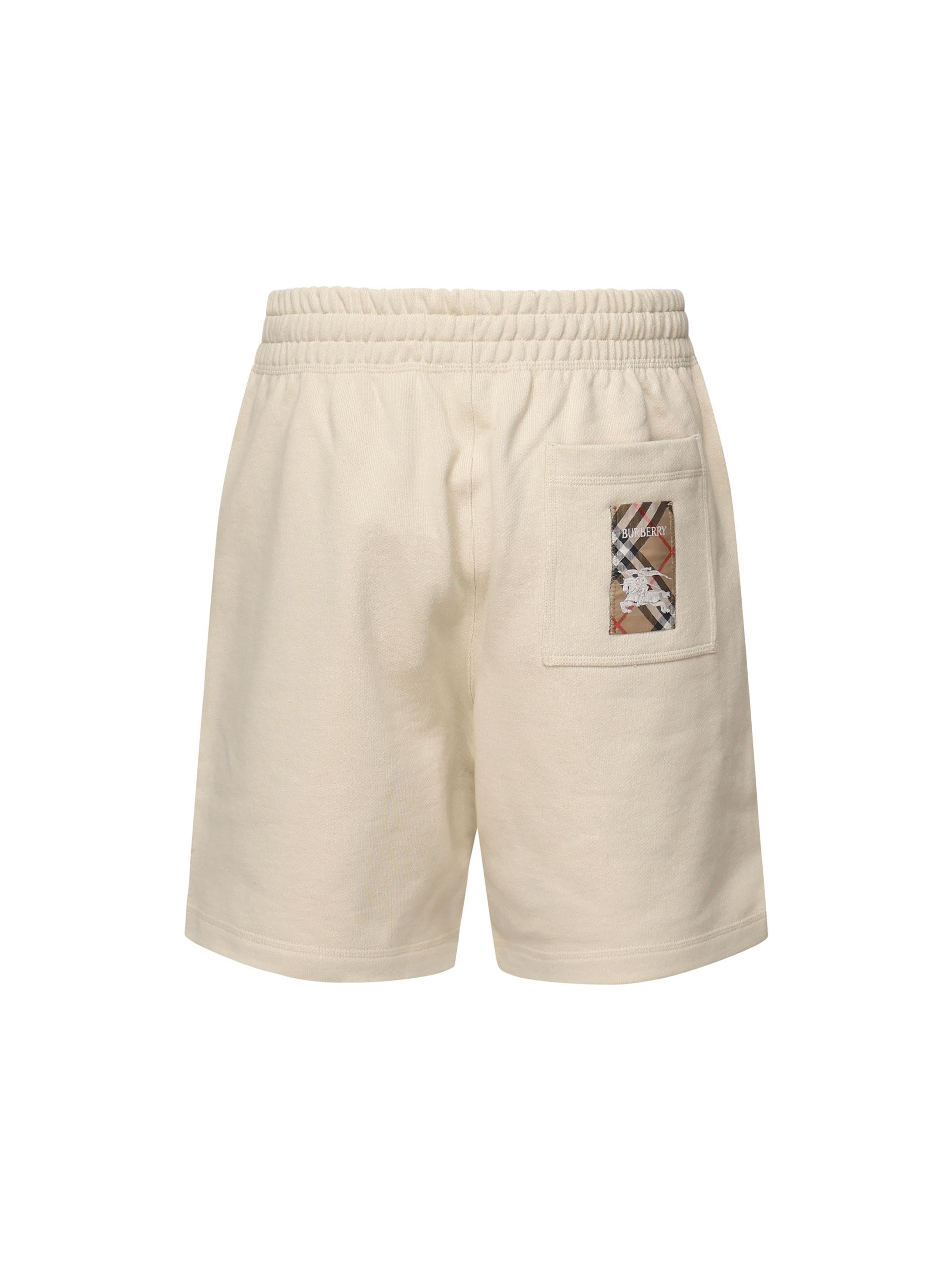 Pantaloncini in cotone con applicazione Check 8103521 C1740 BURBERRY