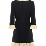Abito corto in crepe couture con ruches 7B3VADY0 1CFTB1 VALENTINO GARAVANI