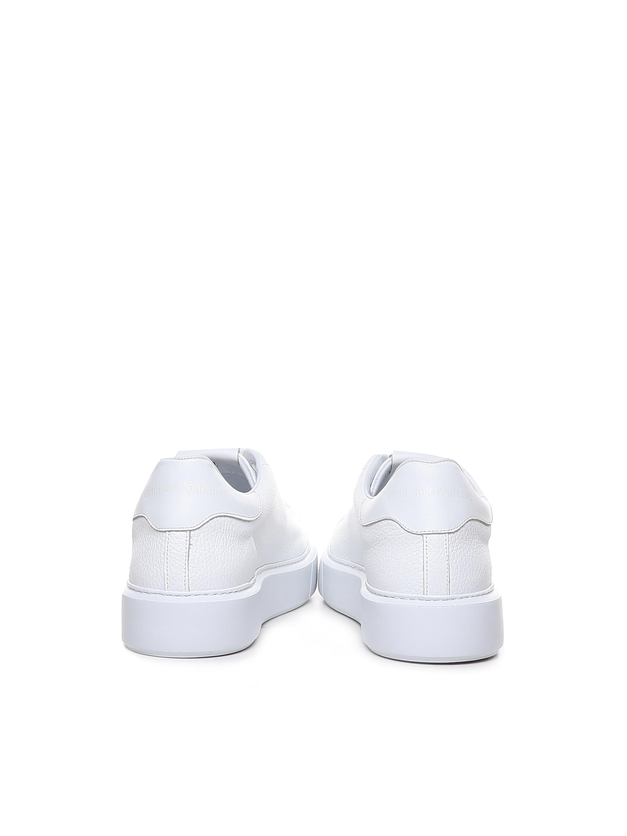 Sneakers Fire1 in pelle<BR/> FIRE 1 BOTTOLATOWHITE GIULIANO GALIANO