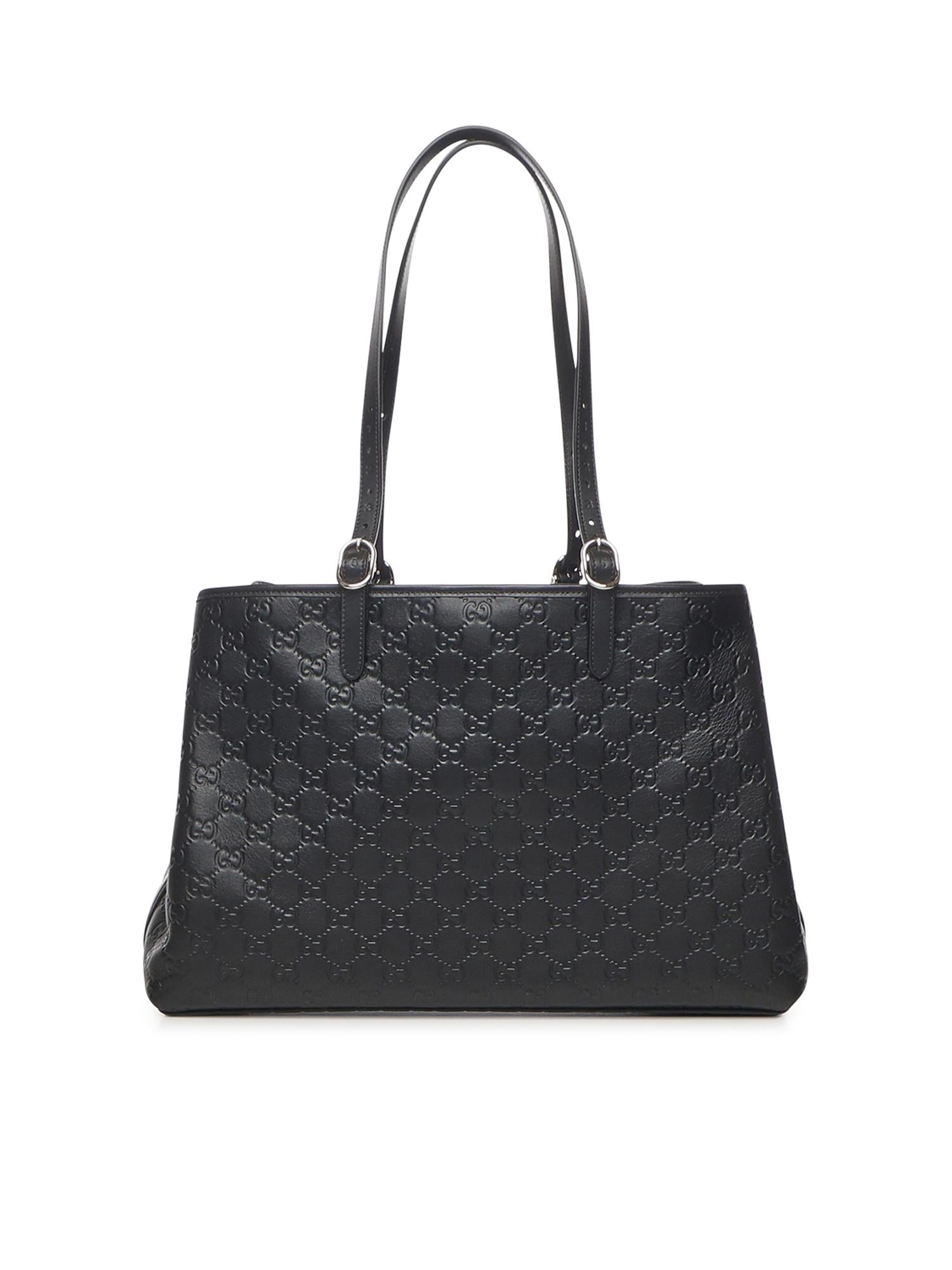 Borsa shopping GG Emblem in pelle<BR/> 815213 AAFDV1000 GUCCI