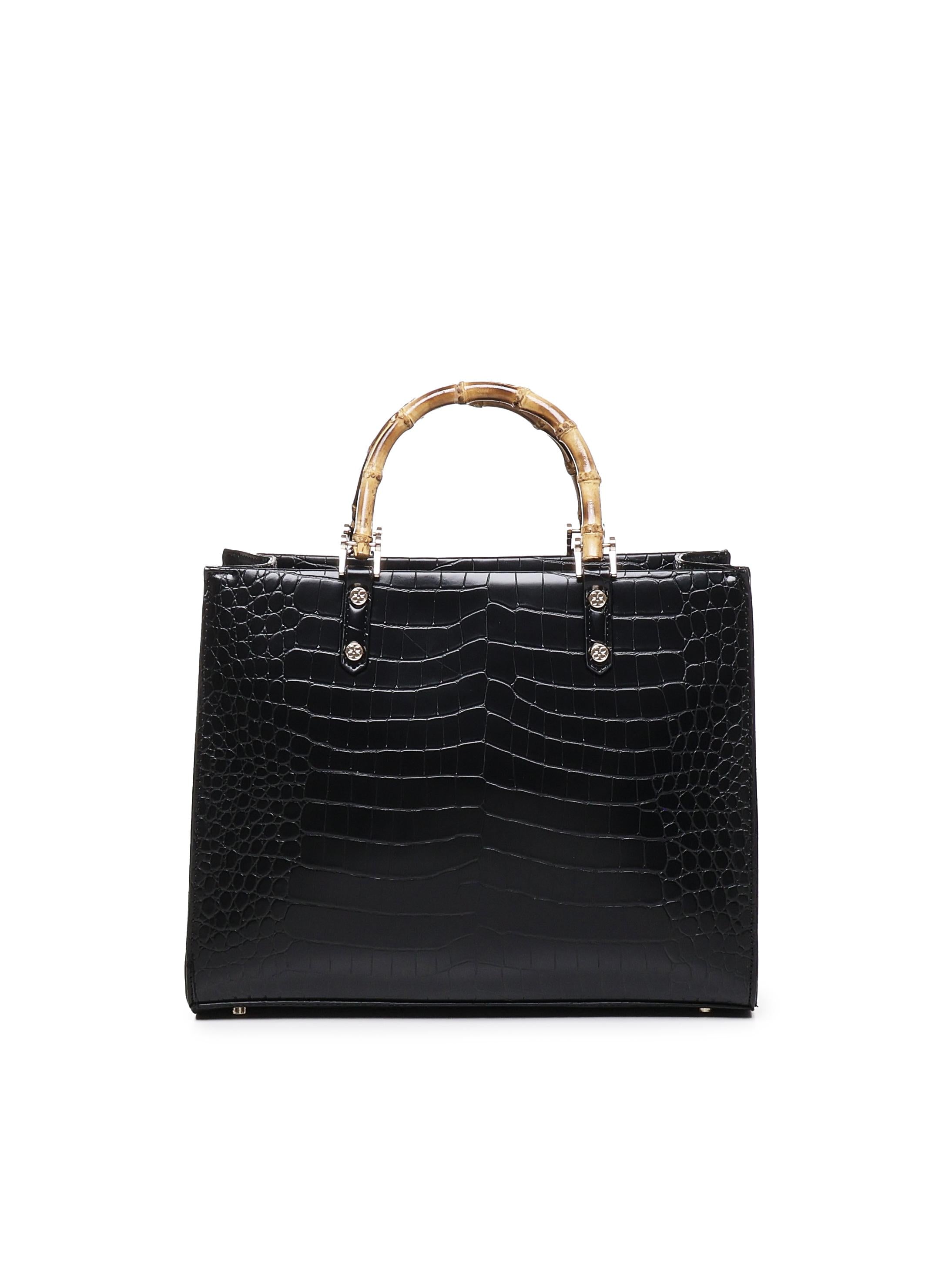 Borsa Perla con manici in bambù 73BS64202C PERLANERO V° 73