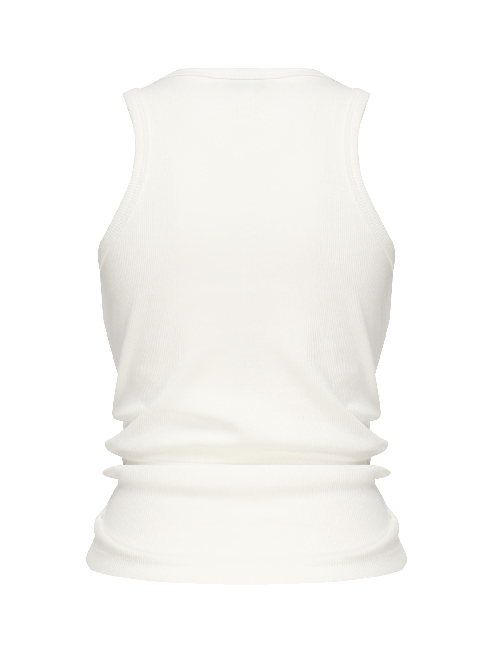 Top cropped in misto cotone arricciato 2395250000022 MAGDA BUTRYM