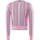 Maglia stile polo a righe 105809 A2UON3Z PINKO