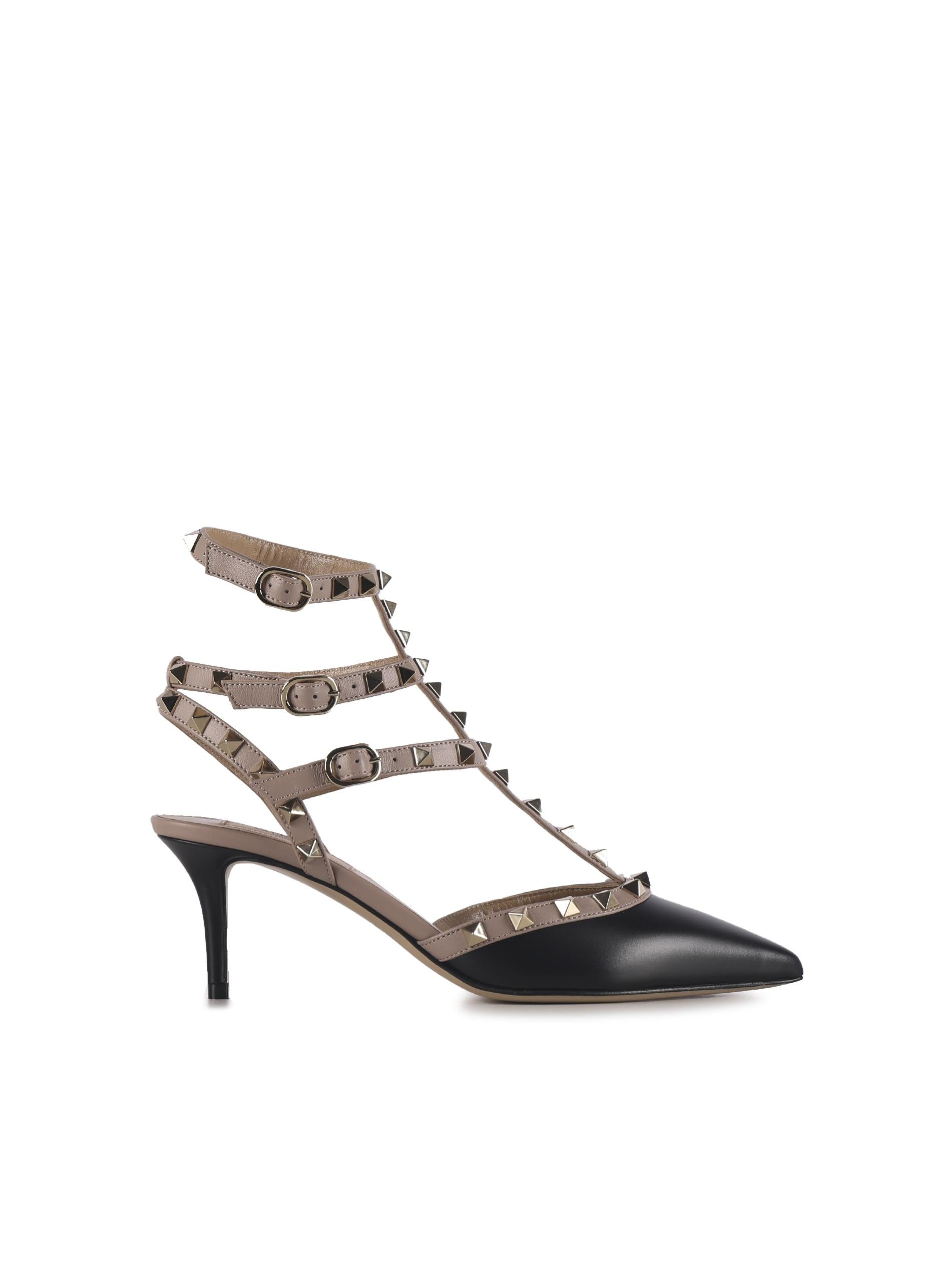 Slingback Rockstud in pelle liscia 6W2S0375 VODN91 VALENTINO GARAVANI