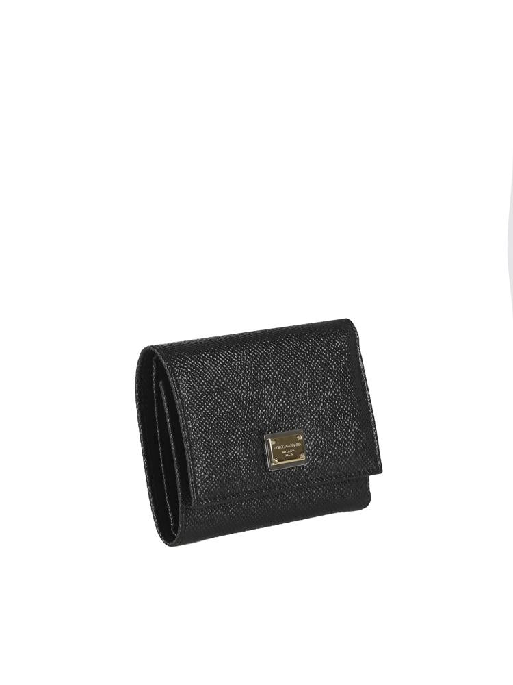 Portafogli in pelle con logo plaque BI0770 A100180999 DOLCE & GABBANA