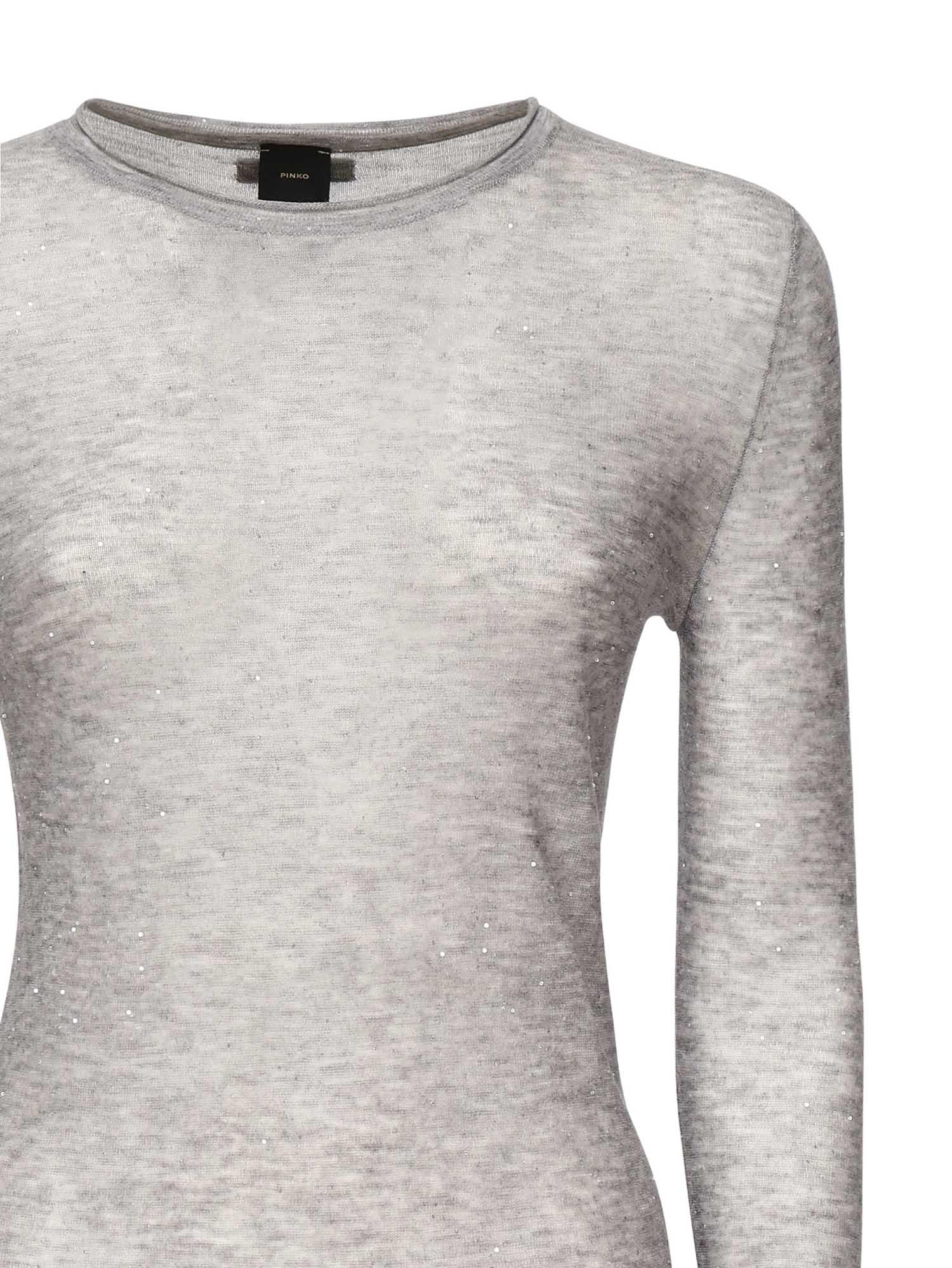 Maglia Pico con micro paillettes<BR/> 105398 A2PMI42 PINKO