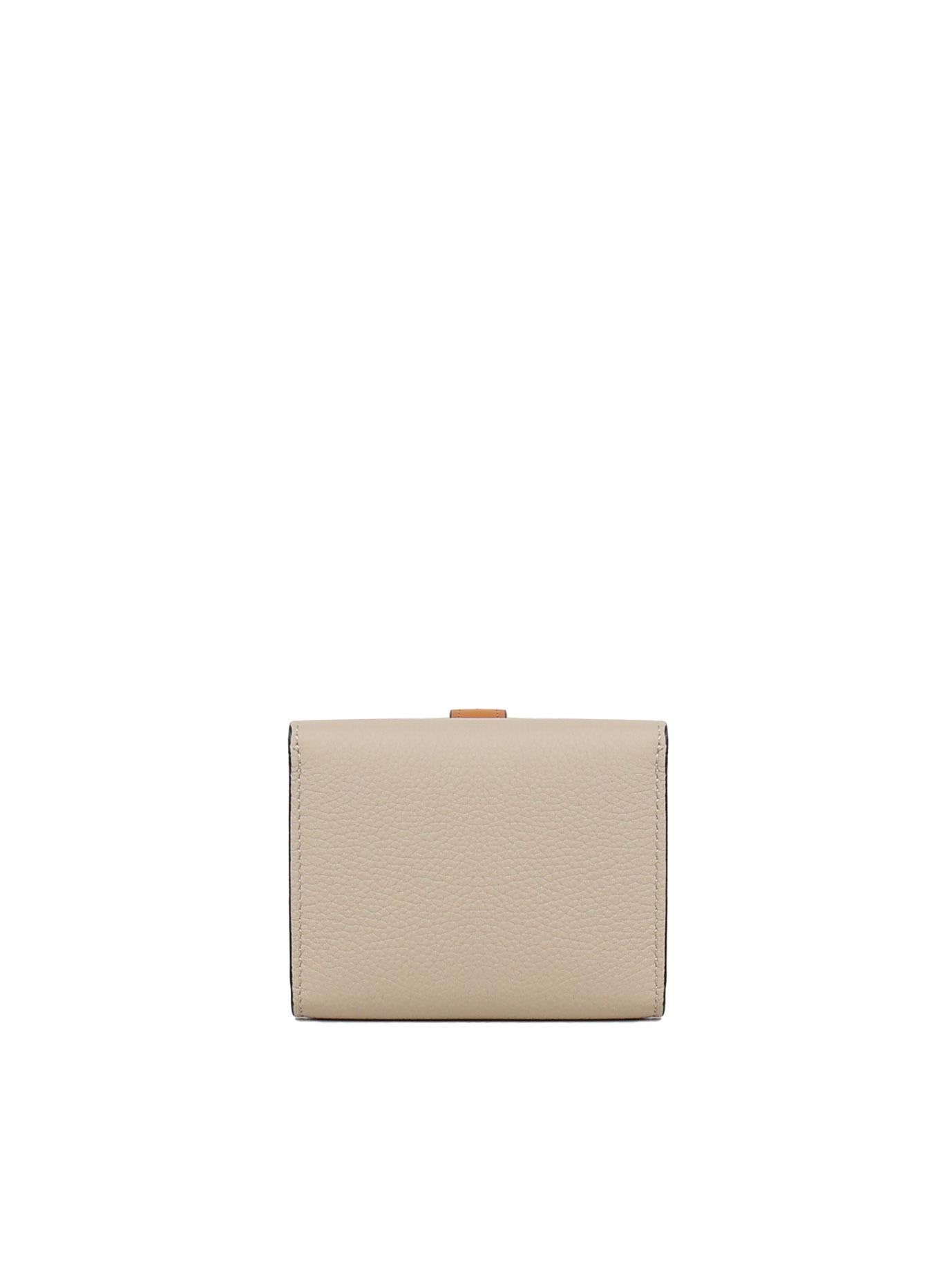 Portafoglio trifold in pelle di vitello granata C660TR2X03 2463 LOEWE