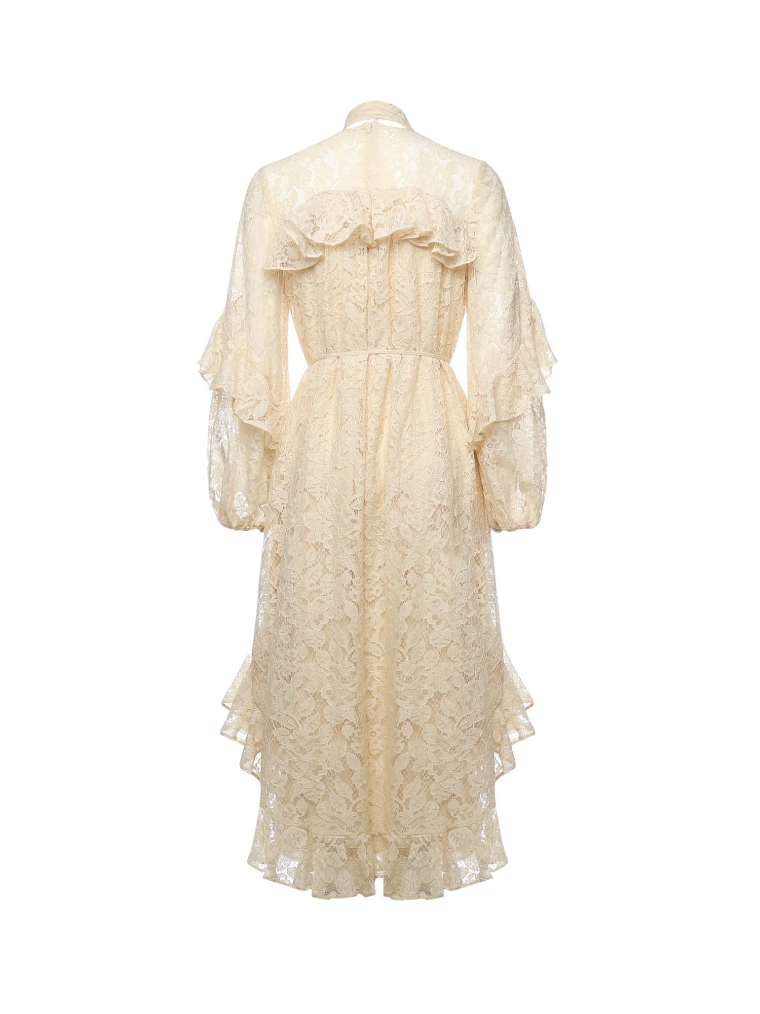 Abito in pizzo con volant Memento 5202DF252 CRM ZIMMERMANN