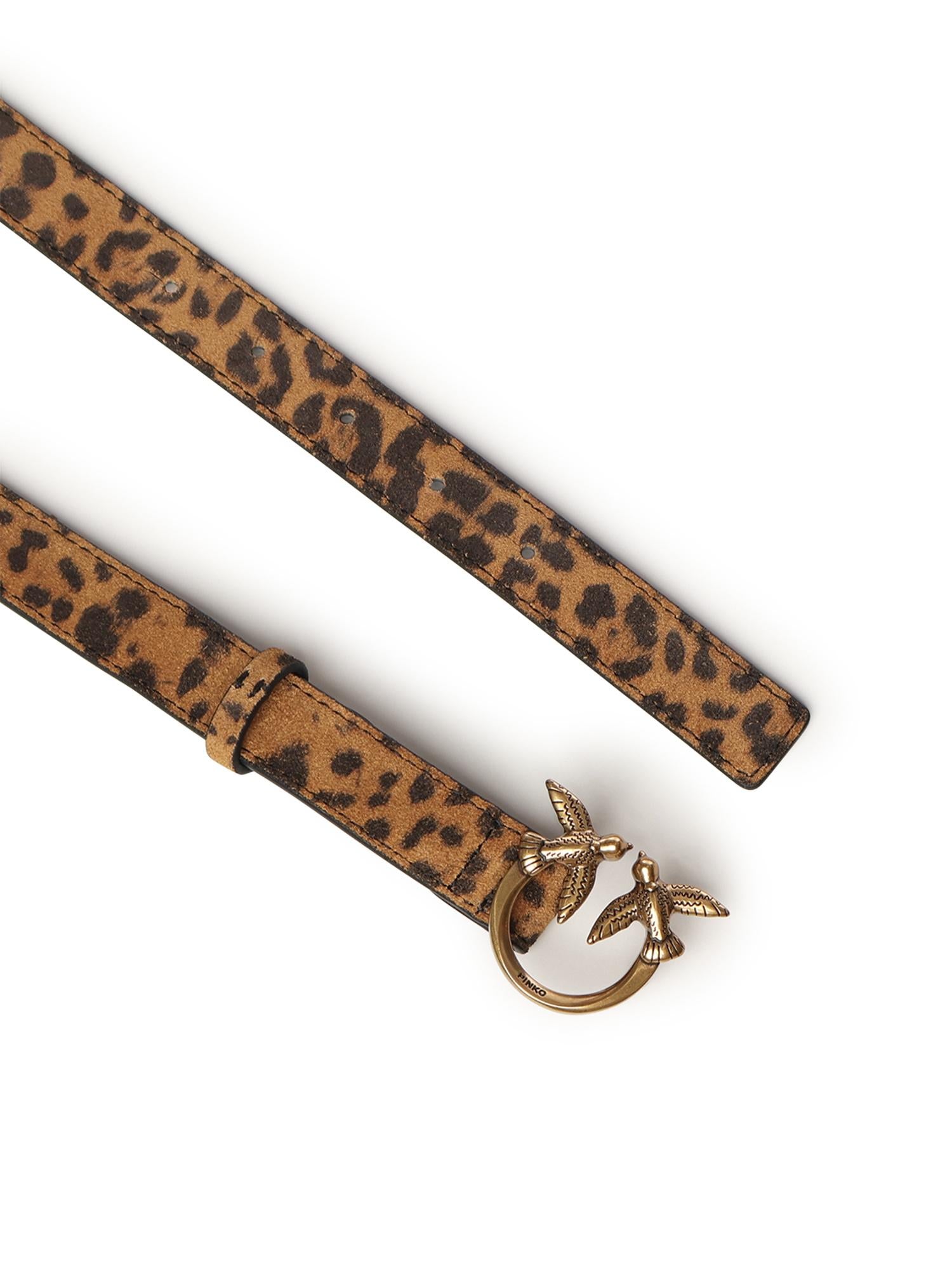 Cintura con stampa leopardata in pelle 100143 A32AM35Q PINKO