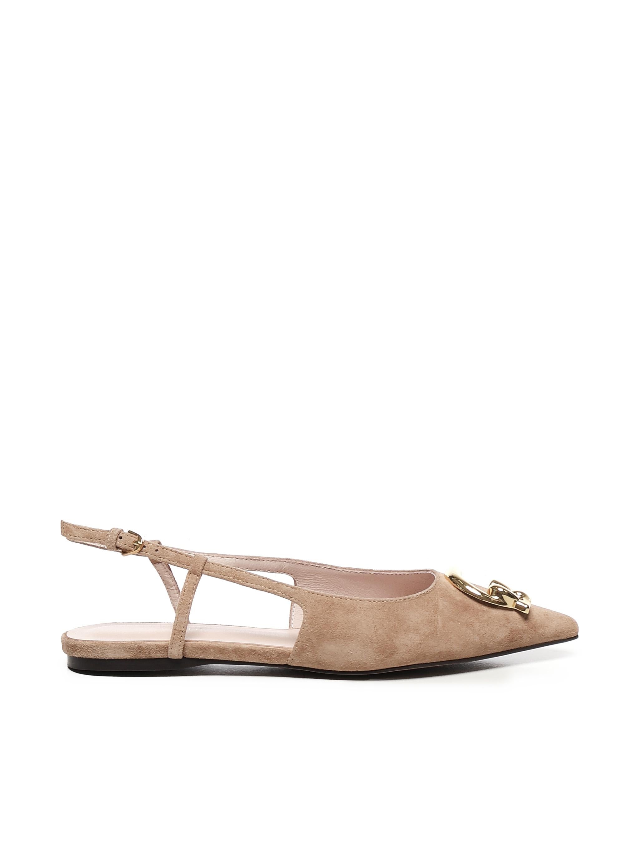 Slingback flat C-Me in suede E4SB2210201 N71 COCCINELLE
