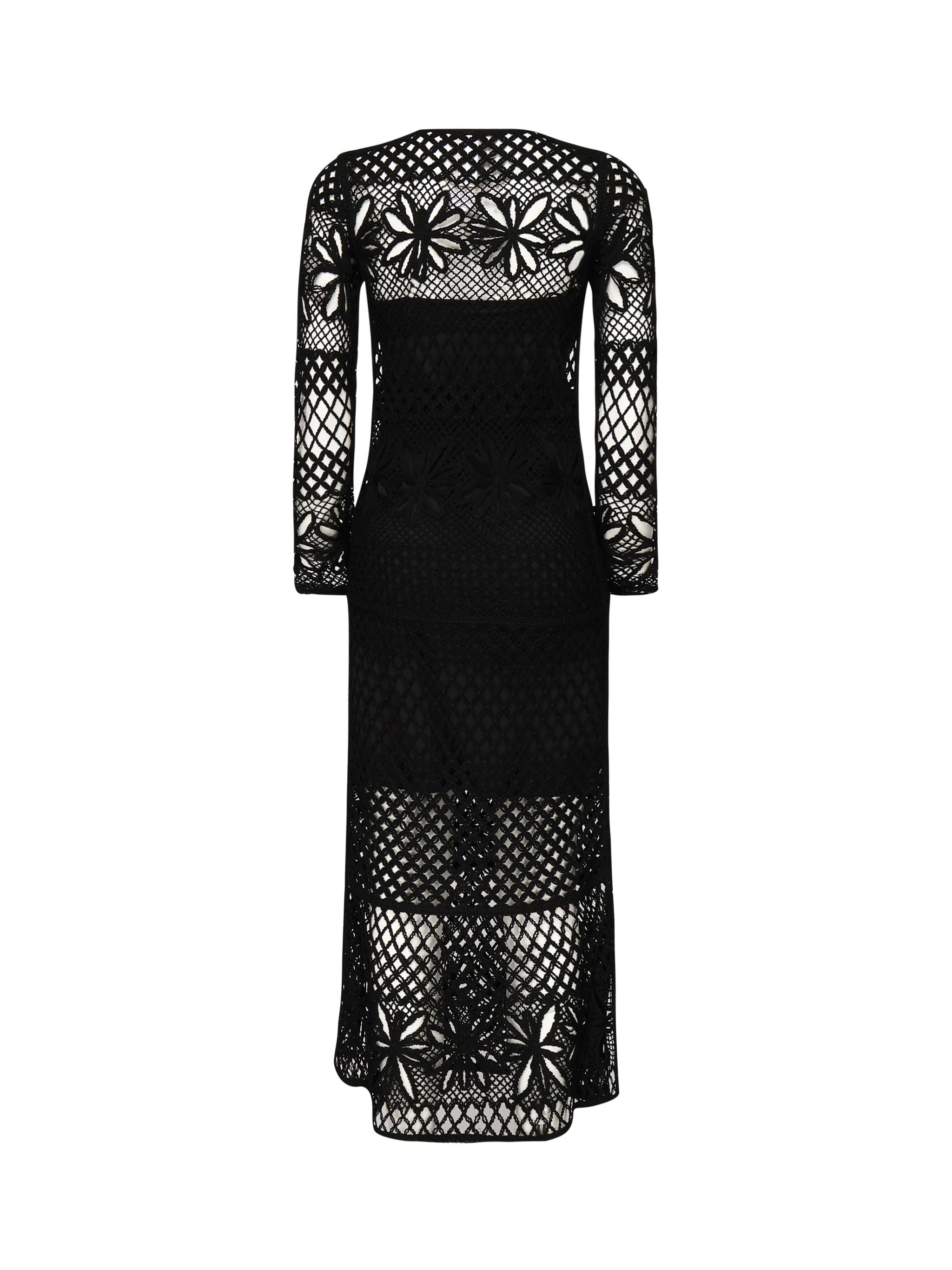 Abito lungo crochet traforato<BR/> 104731 A2FFZ99 PINKO