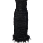 Midi dress in pizzo AUW4LACE BLACK ALBERTO AUDENINO