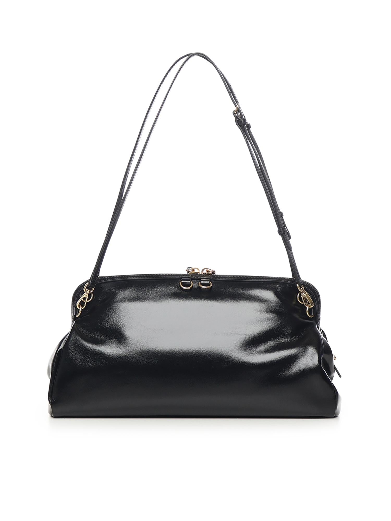 Pochette in pelle con logo 5BF129 2IEOF0002 MIU MIU