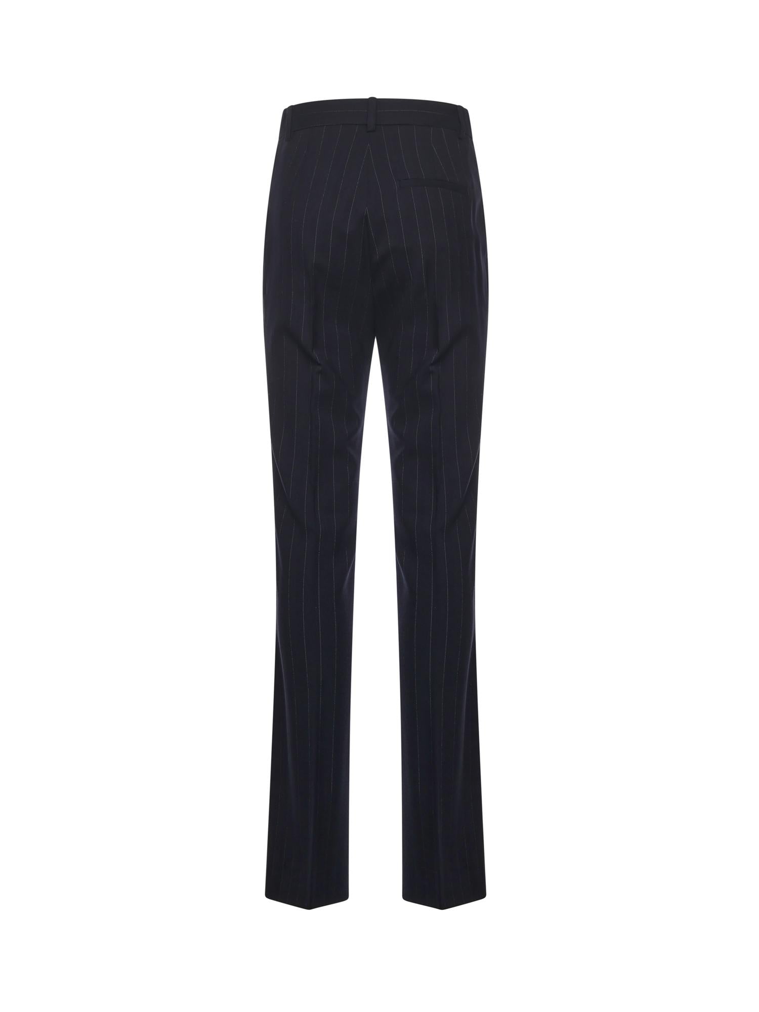Pantaloni gessati in misto lana 105671 A2QYEZ1 PINKO