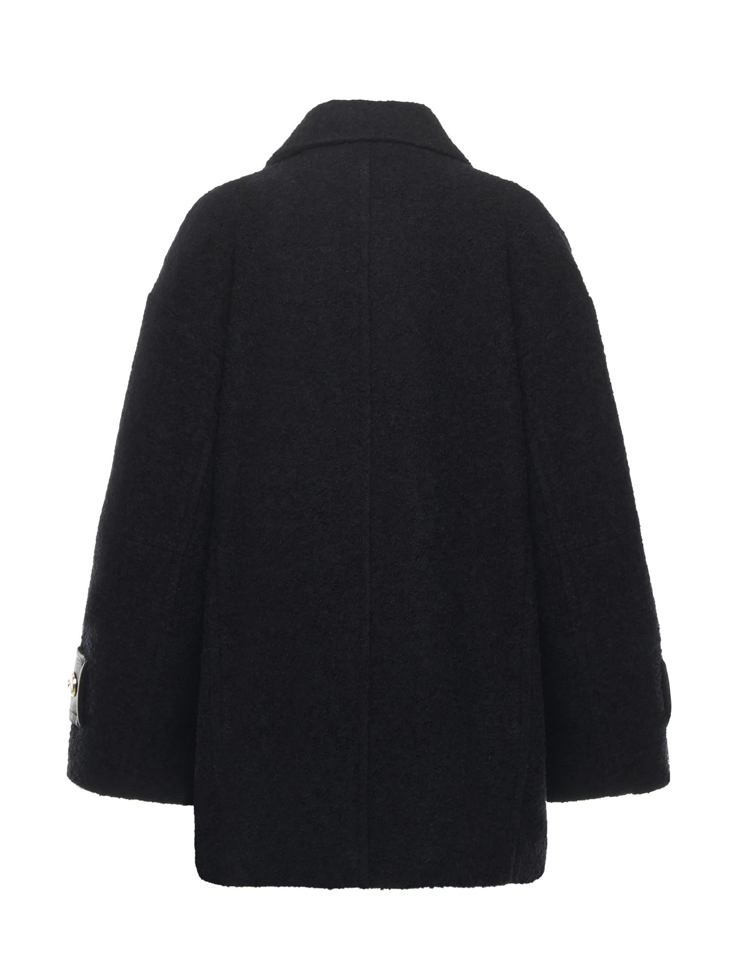 Cappotto caban doppiopetto in bouclé 105559 A2SHG02 PINKO