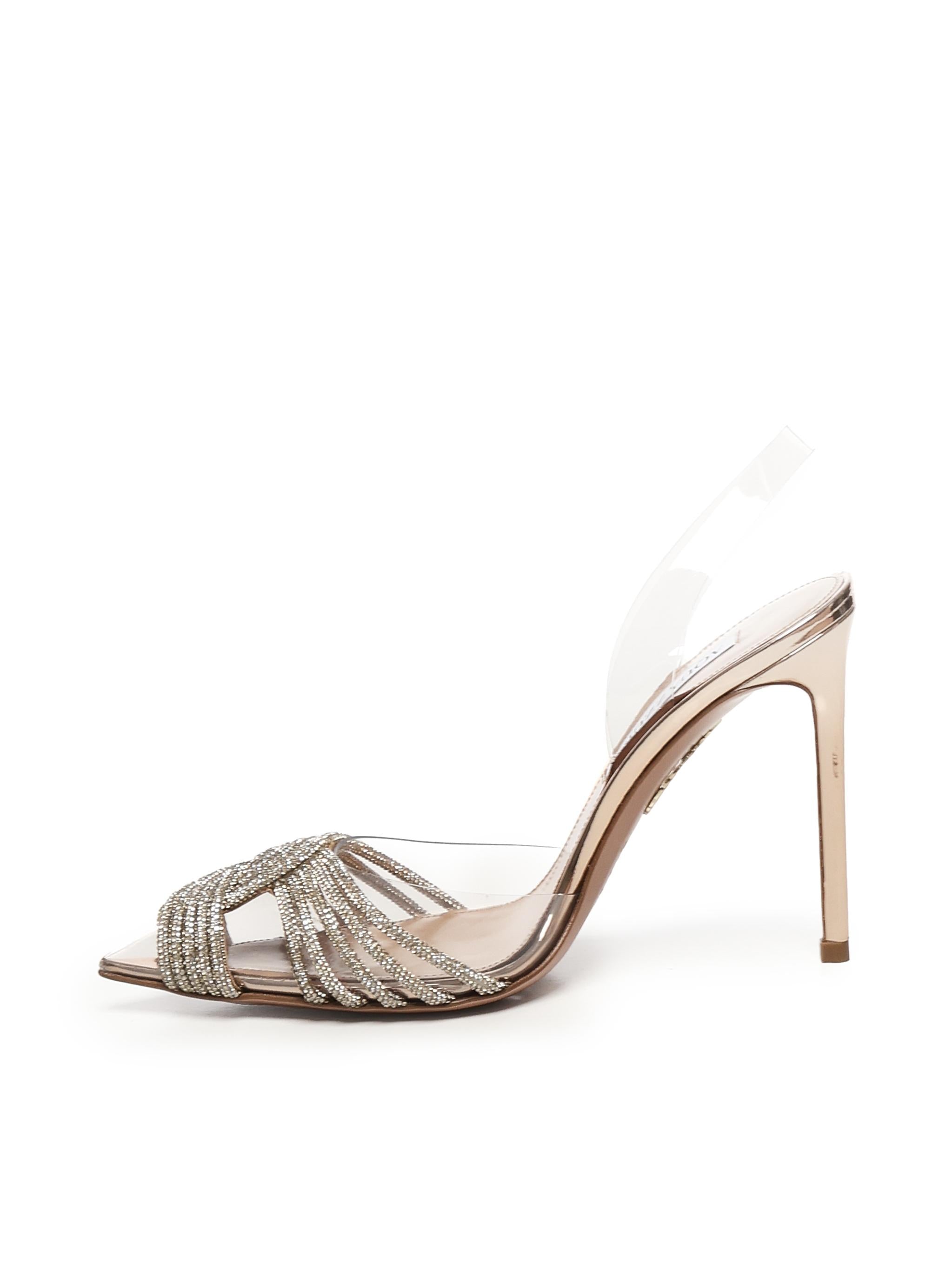 Décolleté Gatsby in PVC con cristalli GASHIGL0 SYPROG AQUAZZURA