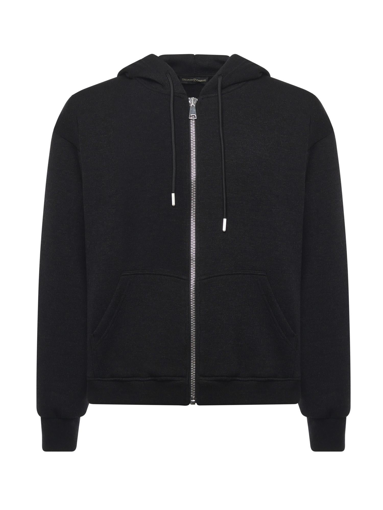 Felpa Hugel con zip HUGEL NERO GIULIANO GALIANO