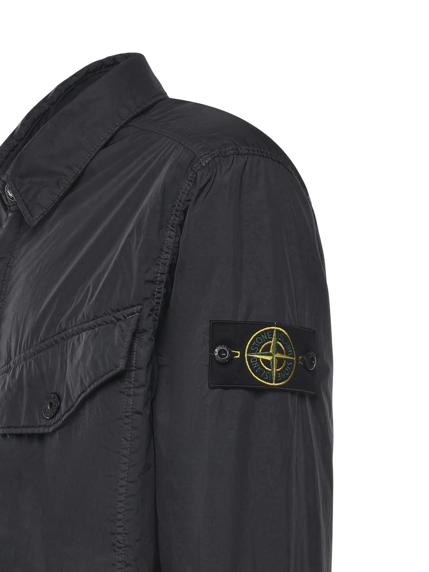 Overshirt in nylon con logo K2S15Q100006 S0A23V0020 STONE ISLAND