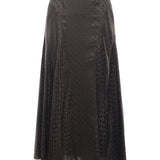 Gonna midi in seta FF jacquard FQ7688 AUQGF1T6H FENDI