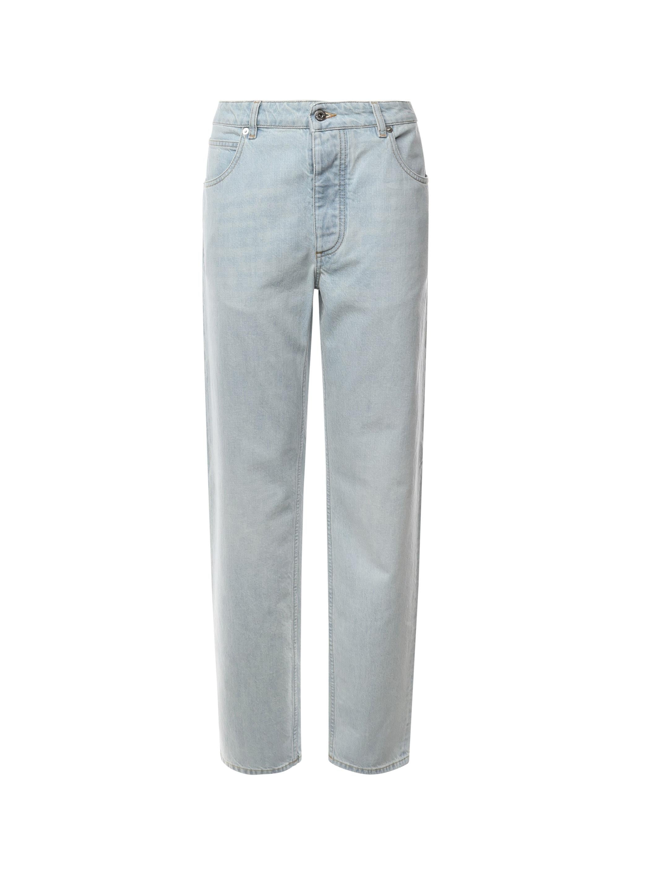 Jeans a gamba dritta in denim 813503 V4ZR04132 BOTTEGA VENETA
