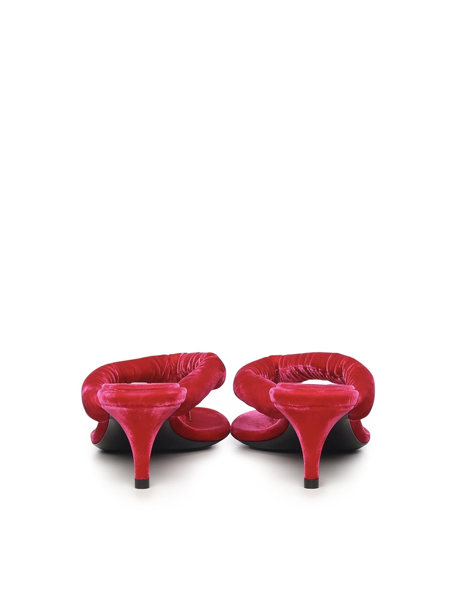 Mule infradito con tacco in velluto AA3S2003A014 426 ALAIA