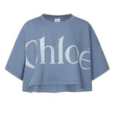 T-shirt cropped con logo CHC25AJH09183 40Q CHLOÉ