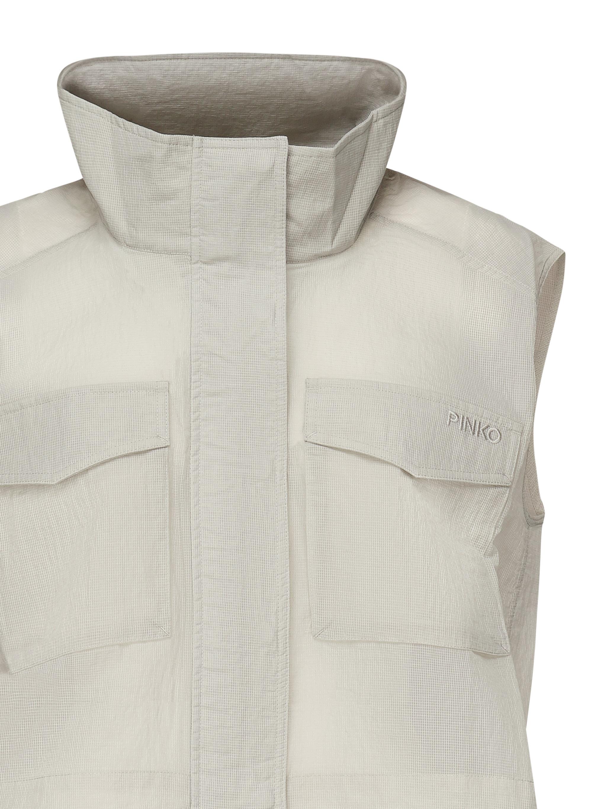 Gilet cropped ripstop 104852 A2EKI12 PINKO