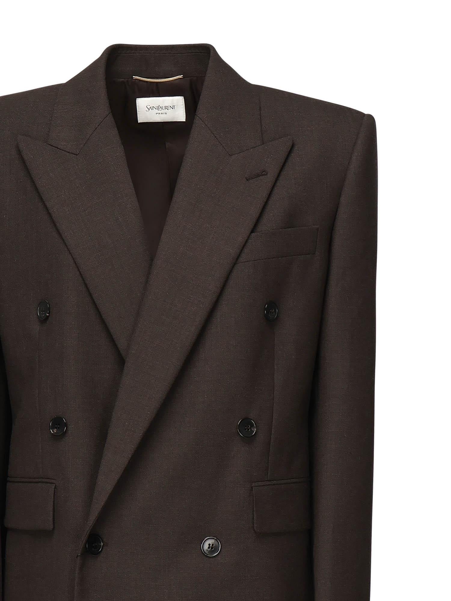 Blazer doppiopetto in lana 823616 Y5K322124 SAINT LAURENT