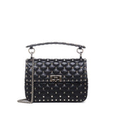 Borsa media Rockstud Spike in nappa<BR/> 5W0B0122 NAP0NO VALENTINO GARAVANI
