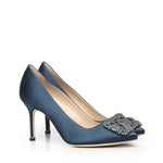 Décolleté Hangisi in raso 9XX0663 4029 MANOLO BLAHNIK