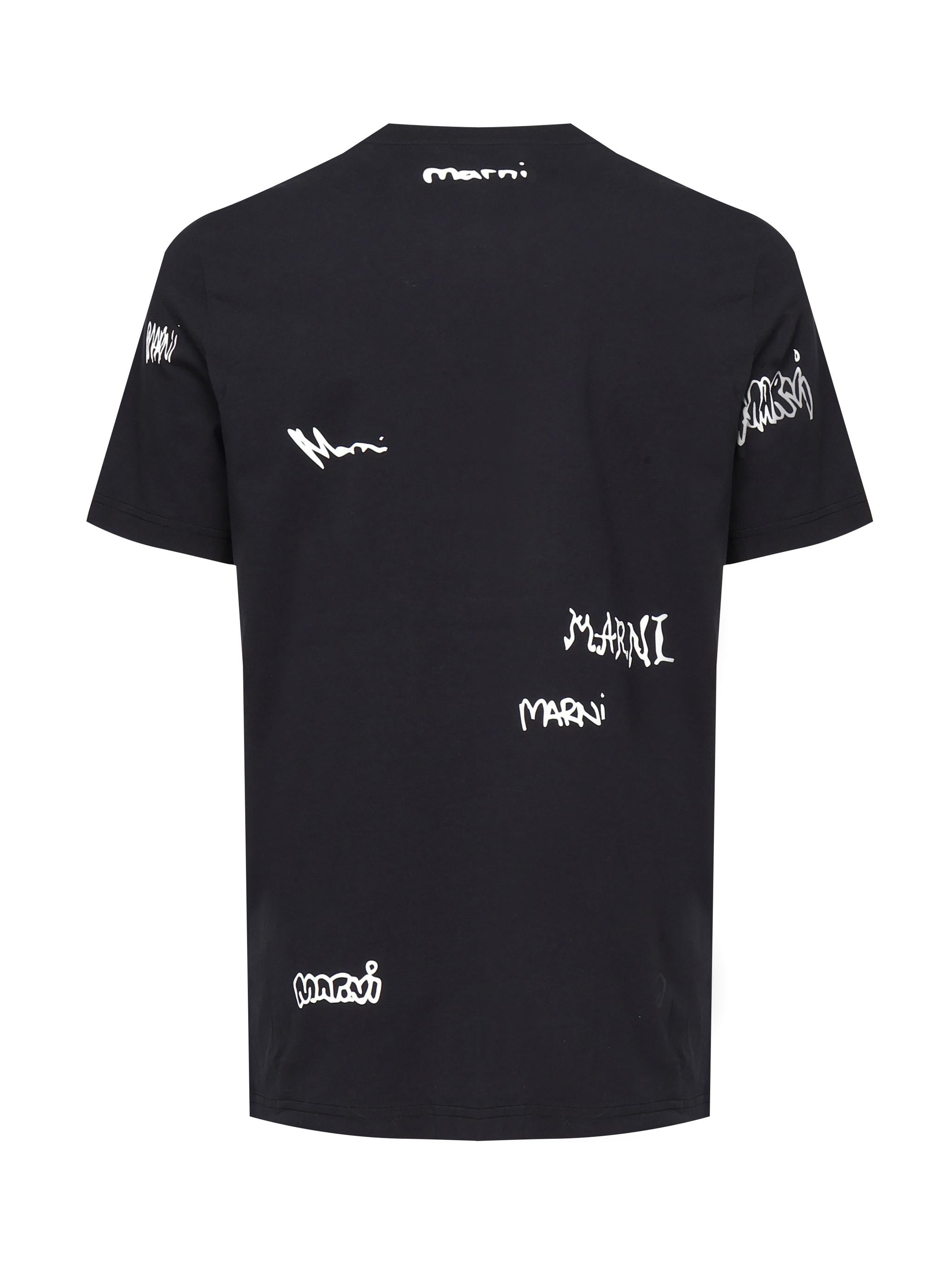 T-shirt con stampa Multigram HUMU0198DP USCY34LOB99 MARNI