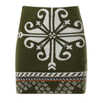 Mini gonna in maglia di cotone jacquard GOKD07059 V3 INSPIRED BY AKEP