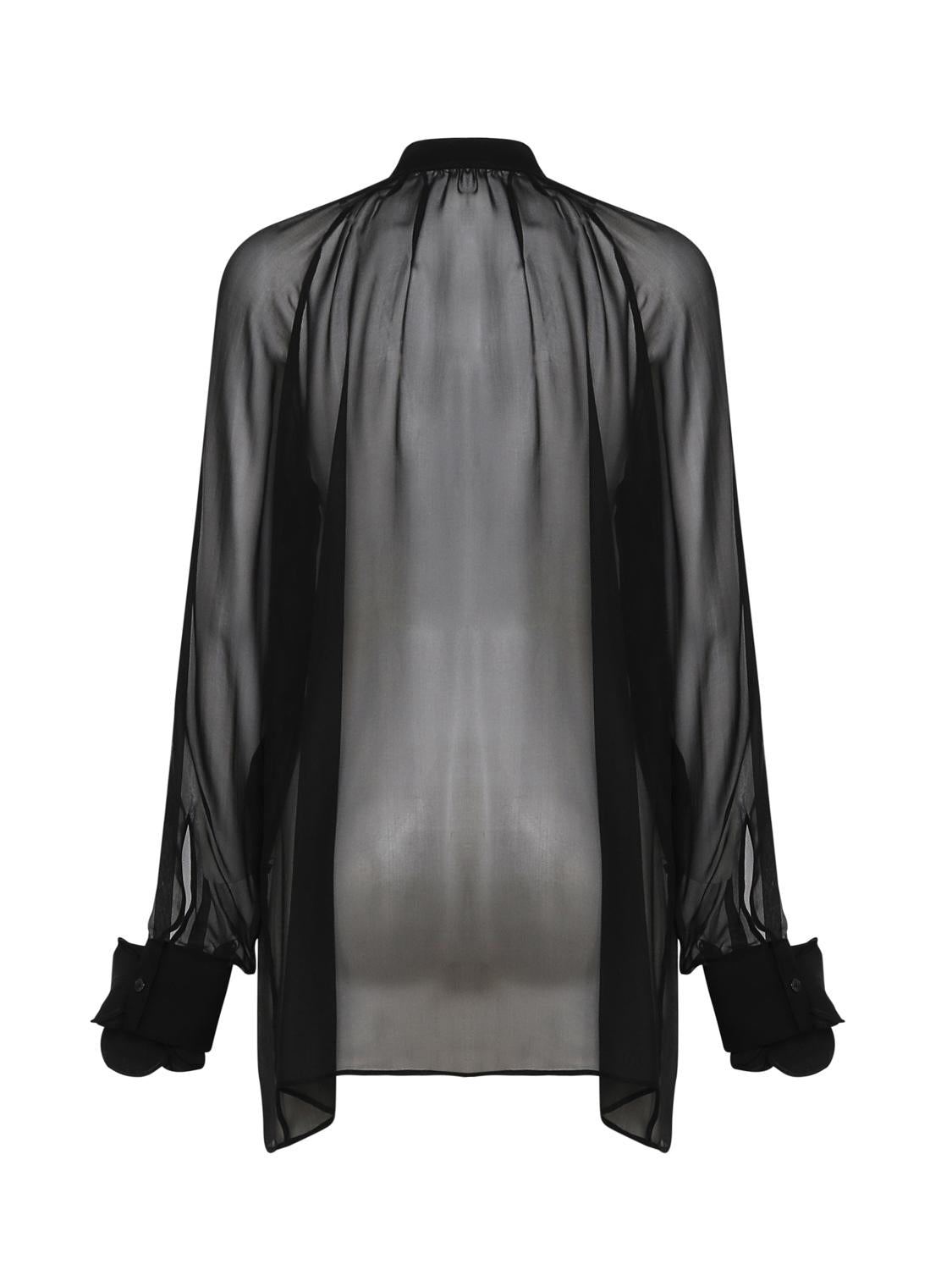 Camicia Rose di chiffon trasparente F5S25T FU1ATN0000 DOLCE & GABBANA